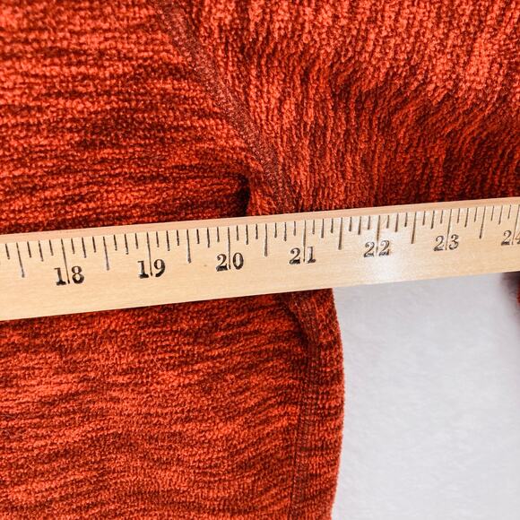 Eddie Bauer Fleece Sweater Mens Medium Ascent Quarter Zip Orange - Picture 6 of 11